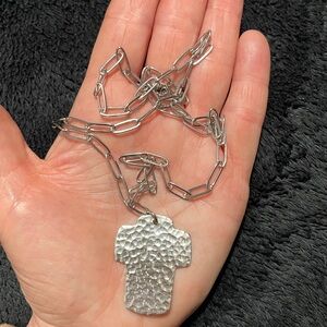 925 Vintage Silver Hammered Cross Pendant Necklace
Necklace is Stainless Steel